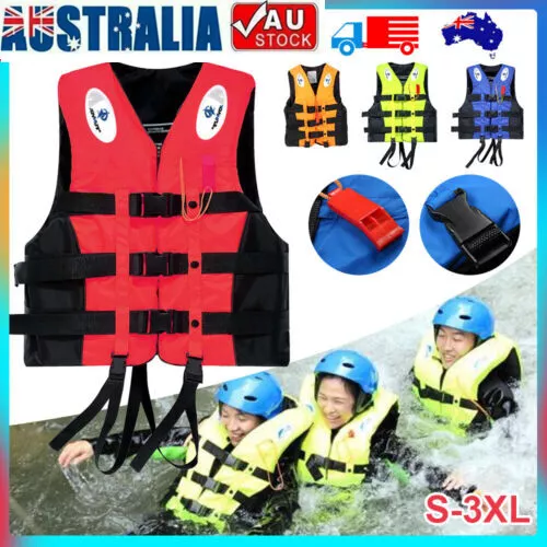 Adults Kids Life Jackets Water Sport Vest Kayak Ski Buoyancy Aid Sailing Boating