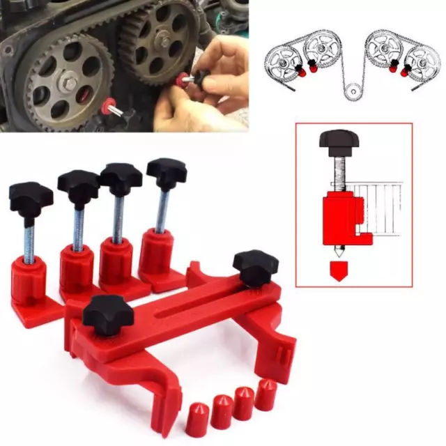 Car Dual Cam Clamp Lock Camshaft Engines Timing Sprocket Gear Locking Tool Kit