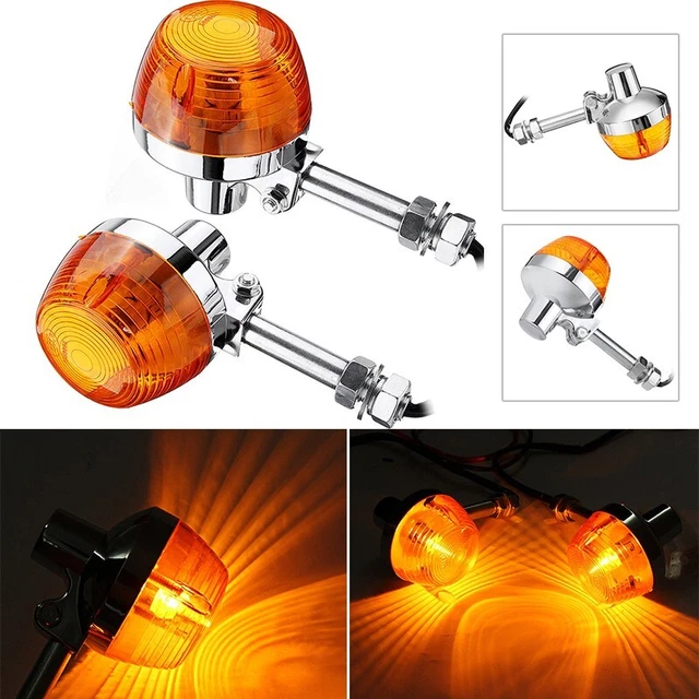 Clignotants Moto Avant/arrière - Compatible Dax, ST, CT, Z50 70 125cc - Orange, Corps Noir - Lot De 2