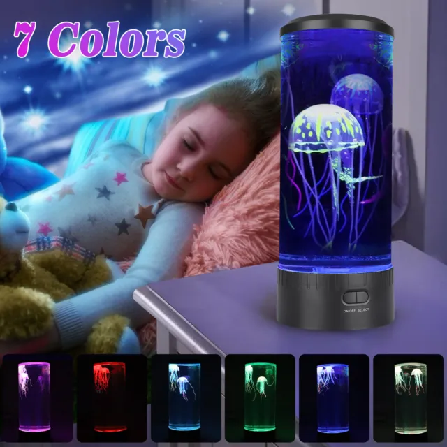 Groovy LED Jellyfish Lava Lamps, USB Powered Aquarium Night Lights Lamp