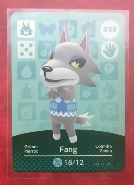 CARTE AMIIBO ANIMAL Crossing NFC 338 PIERROT / FANG SWITCH ACNH NEW HORIZONS  EUR 4,00 - PicClick FR