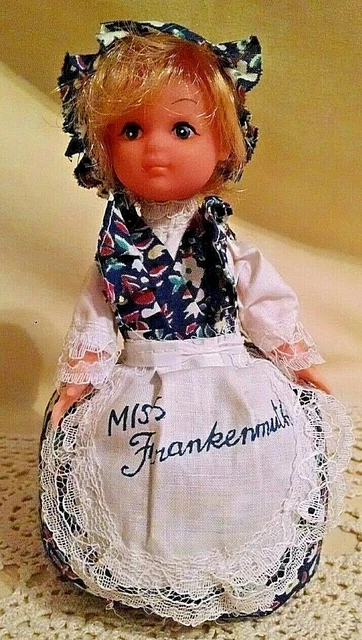 FRANKENMUTH PINCUSHION MISS Frankenmuth Doll Vintage Hong Kong Michigan