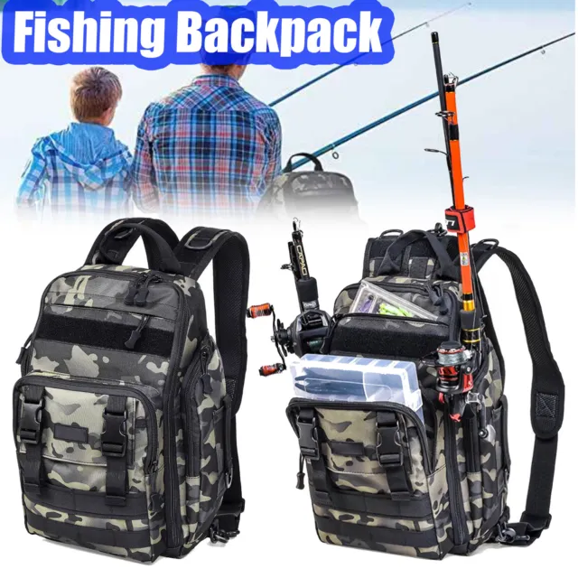 Lixada Fishing Tackle Backpack, Water-Resistant