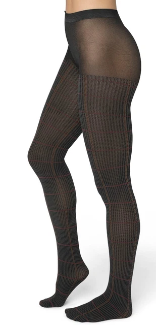 BONNIE DOON ~ Feinstrumpfhose ~CLASSIC CHECKS~Karo~kariert~dark grey~L-XL~60 DEN