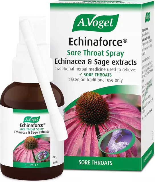 A.Vogel Echinaforce Sore Throat Spray | Extracts of Fresh Echinacea & Sage 30ml