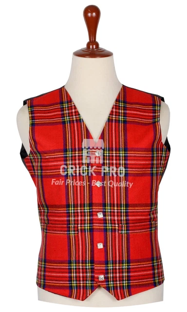Scottish Handmade Waistcoat Kilt Vest - Custom made Waistcoat | Royal Stewart