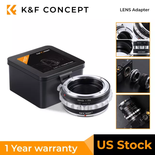 K&F Concept Lens Mount Adapter with Aperture Control Ring for Nikon to Fuji X US