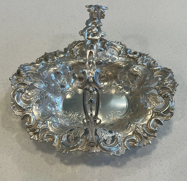 Rare Antique Tiffany & Co Sterling Silver Basket.