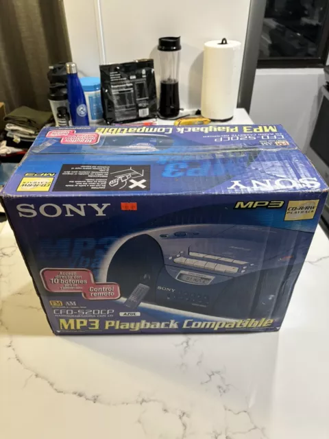 Sony CD Radio Cassette Recorder Boombox CFD-S20CP Blue Brand New in Box