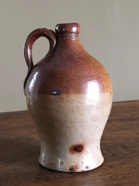 Late 18th ? / Early 19th c English saltglazed stoneware Flagon/Utility Bottle.
