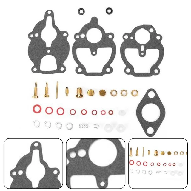 Kit 5 Pièces Carburateur Tecumseh - Joint Cuvette, Aiguille, Siège - Pour Modèles V40, V50, H30, VM80, Etc.