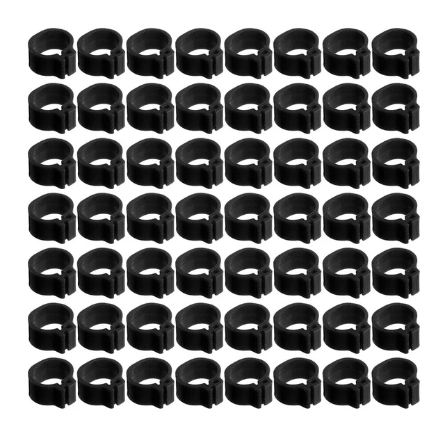100 piezas Anillos de Pierna de Paloma de Plástico para Carne Paloma Bandas para Piernas Pollo Pájaro Piernas Negros