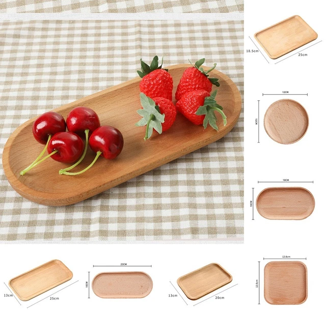 Vassoio deserto caramelle vassoio no colore cucina piattino legno