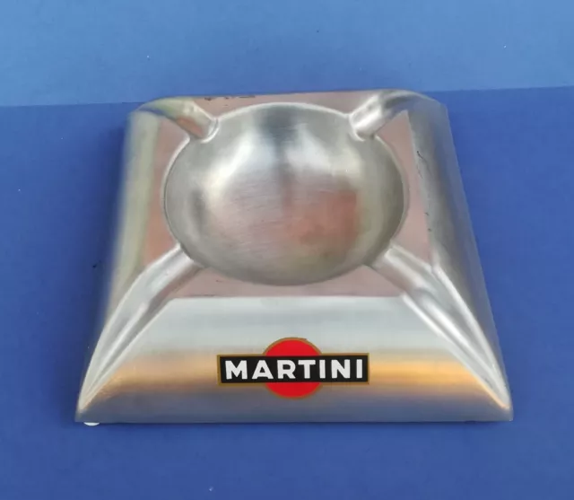 Posacenere Martini Vintage Alluminio Pubblicitario Modernariato