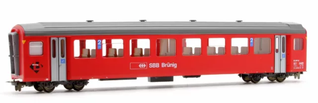 BEMO HOm GAUGE 3271 431 SBB CFF FFS RED 2ND CLASS PASSENGER COACH B301-2 (BM4)