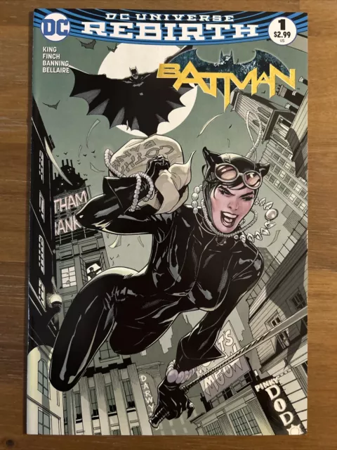 Batman #1 (2016, DC) VF Rebirth Midtown Comics Variant Terry Dodson