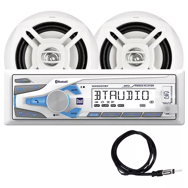 DUAL Marine BT USB Stereo Package - White