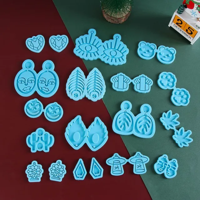 Tools Resin Silicone Mould Merry Christmas Pendant Molds Earrings Resin Mold