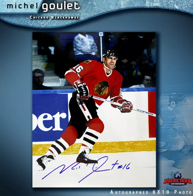 MICHEL GOULET Signed Chicago Blackhawks 8 X 10 -70004