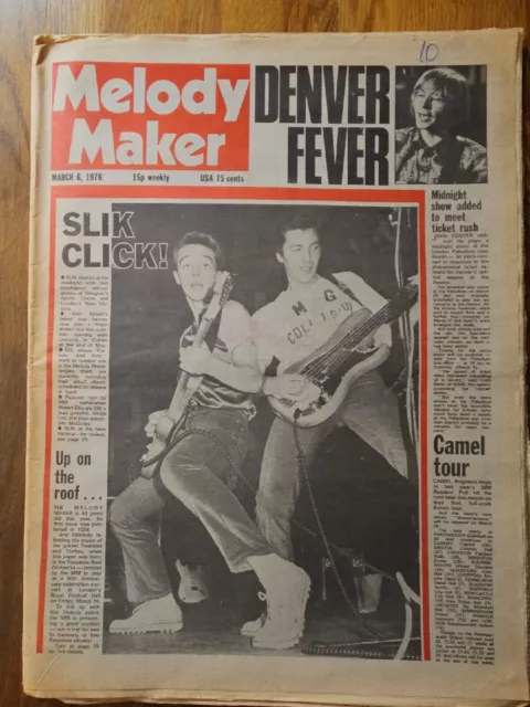 Melody Maker Newspaper March 6th 1976 Slik Click Cover T Rex Advert