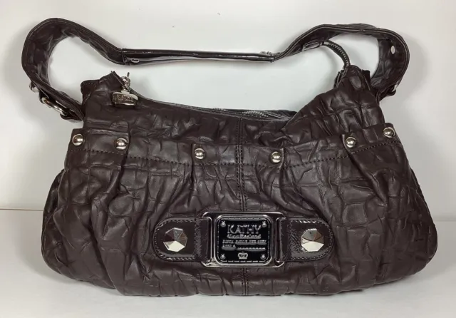 Kathy Van Zeeland Brown Faux Leather Hand Bag, Purse, Shoulder