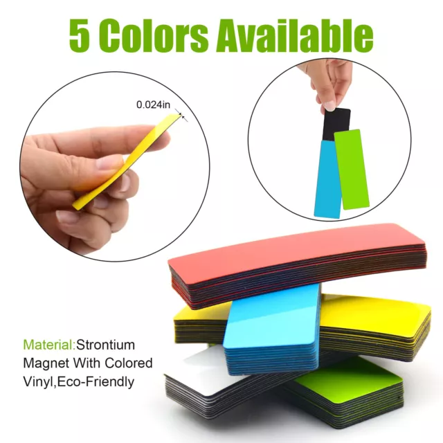 54x Magnetic Dry Erase Labels Name Plate Tags Flexible Magnetic Label Whiteboard