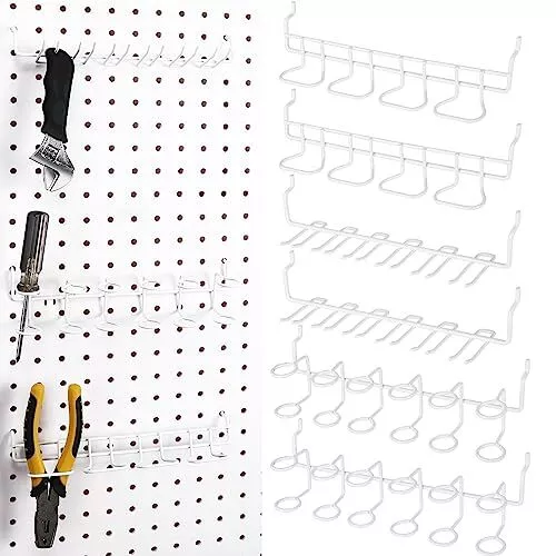 6 Pieces Pegboard Screwdriver Holders Organizer Pegboard Plier Holders Stainl...