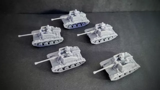 Flames of War Romanian TACAM T-60 Tank Platoon lot X5 resin