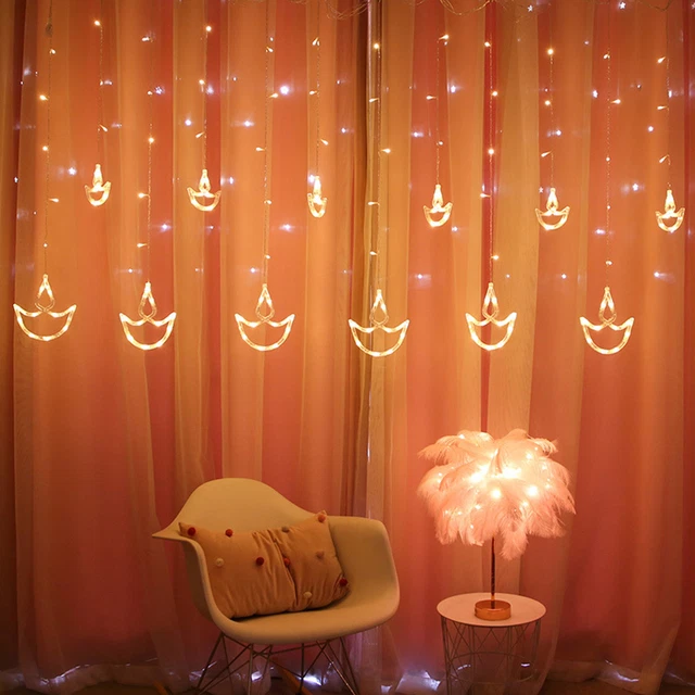 Led Lamp Non-glaring Simple Operation Christmas Festival Curtain Fairy Light