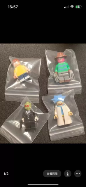 custom 3th party min brick minifigure  rick and morty