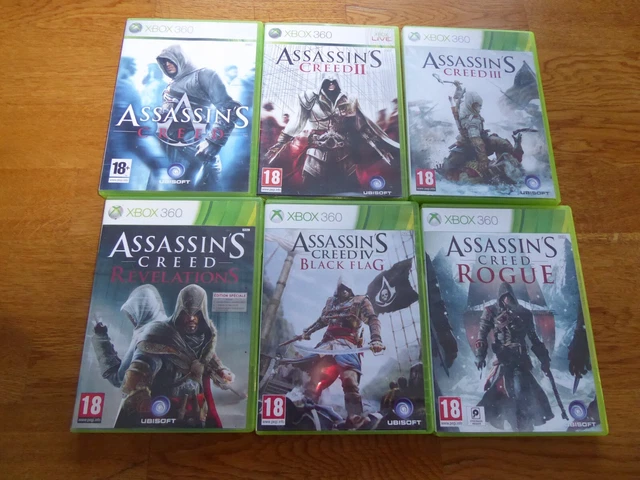 LOT 6 JEUX xbox 360 Assassin's Creed TBE. 1/2/3/rogue/brotherhood