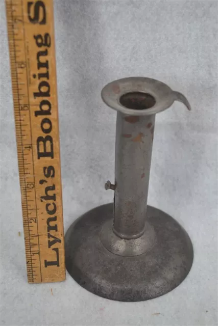 candle stick hog scraper push up 5.25 in primitive antique original 18th 19 c