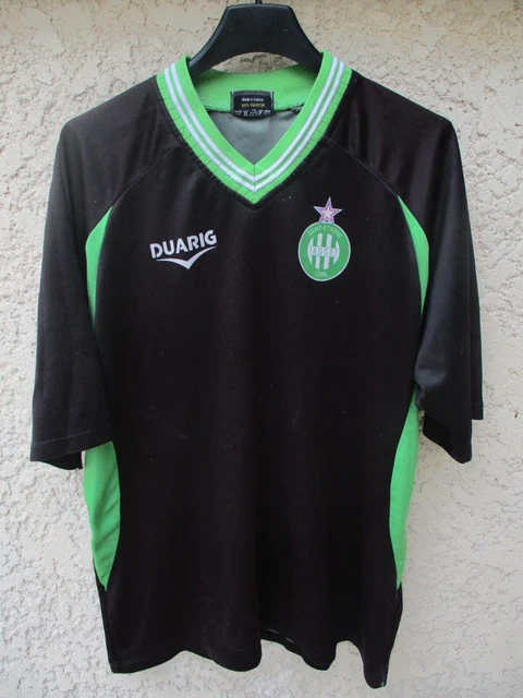 Maillot Entrainement AS Saint-Etienne Vintage – Duarig – Noir Et Vert – Taille S