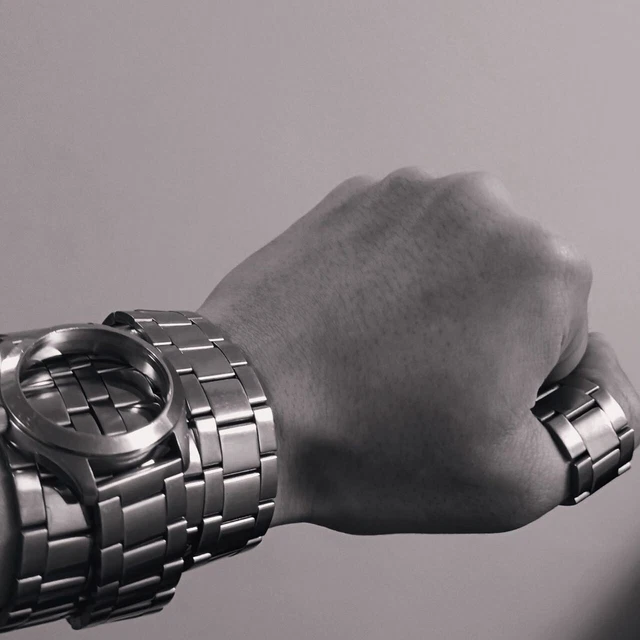 Stainless Steel Bracelet Margiela Style Watch Belt Clasp No Time Design Unisex Stainless Steel Bracelet Margiela Style Watch Belt Clasp No Time Design Unisex