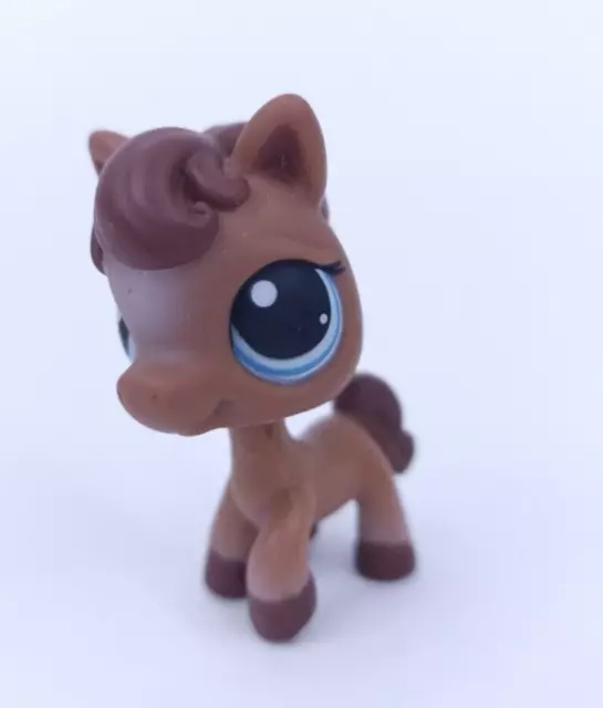 Horse Littlest Pet Shop # 337 Brown Figure Animal Blue Eyes