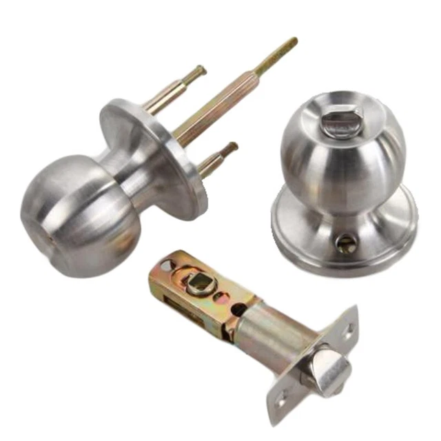 Knob Handle With Key Sliver Bathroom Shower Passage Entrance Round Sale