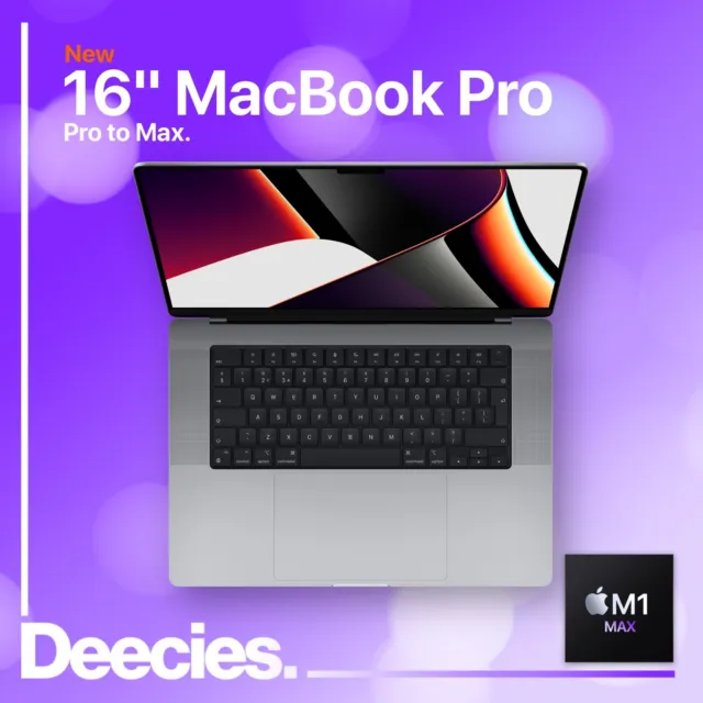 16-inch Apple MacBook Pro M1 Max 10-core CPU 32-core GPU 64gb RAM 4TB SSD NEW "