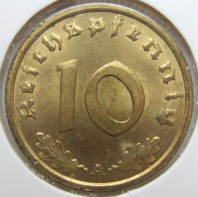 Münze Deutsches Reich 3. Reich 10 Reichspfennig 1936 A in Vorzüglich