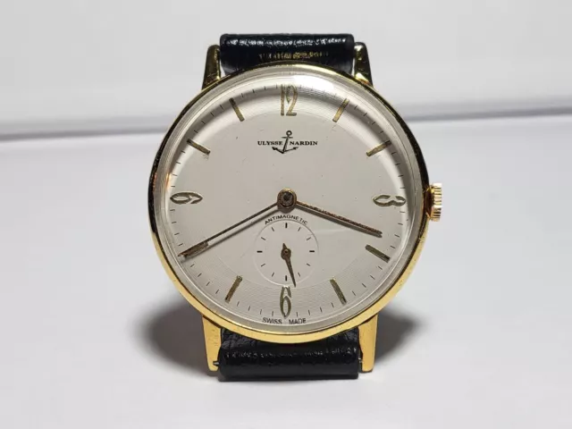 Ulysse Nardin Jumbo Vintage Dial Men Wrist Watch for Men Ca. 1950: