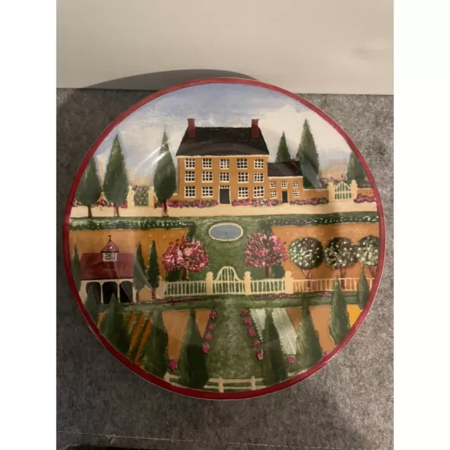 4 Block Country Village Salad Plates By Gear 1995   #1610