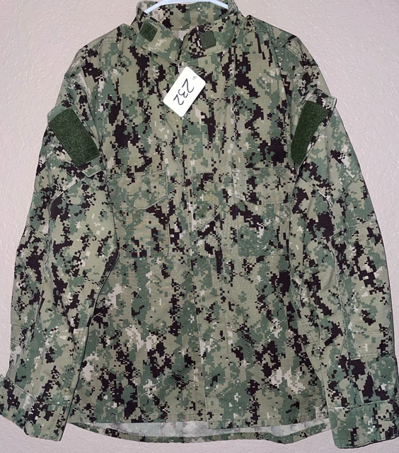 USN AOR2  Woodland NWU Type III Ripstop Shirt X-Large Long Used 5_232