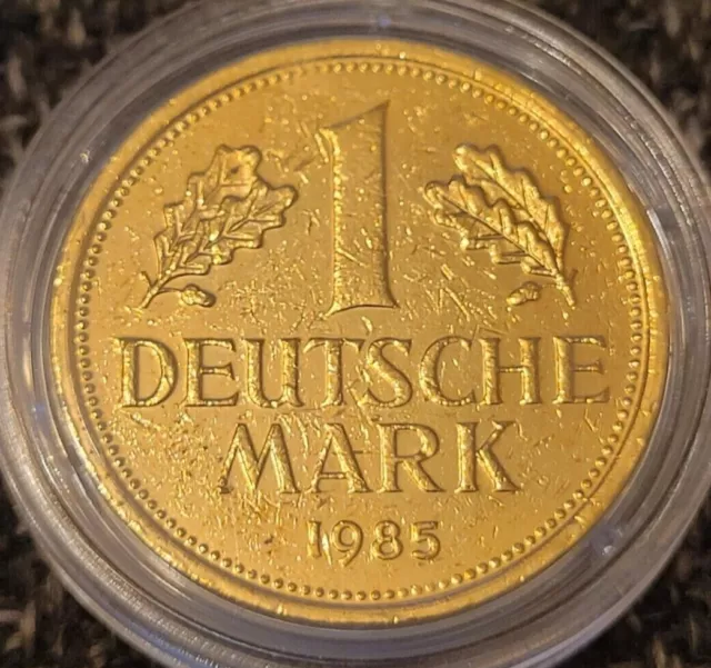 Farbmünze 1 Deutsche Mark "Konrad Adenauer" 1985 Auflage: 5.555 Stück