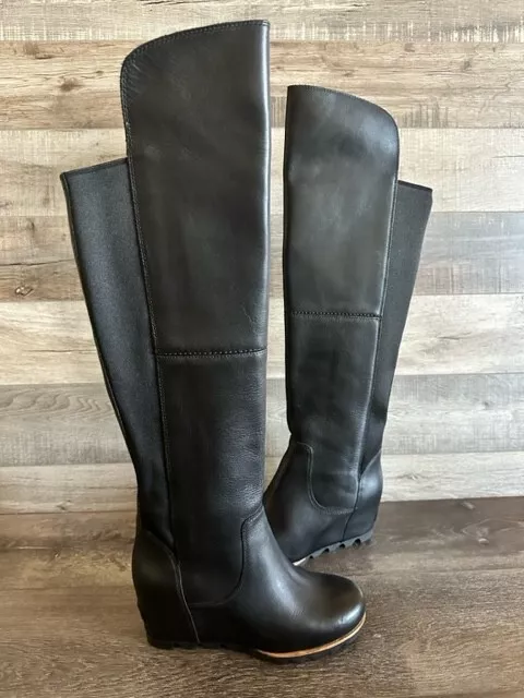 SOREL FIONA OVER The Knee Tall Lux Rich Wine Leather Waterproof