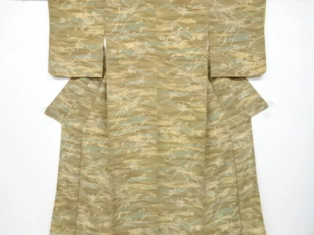 6532154: Japanese Kimono / Antique Kimono / Taisho Roman Style / Scenery