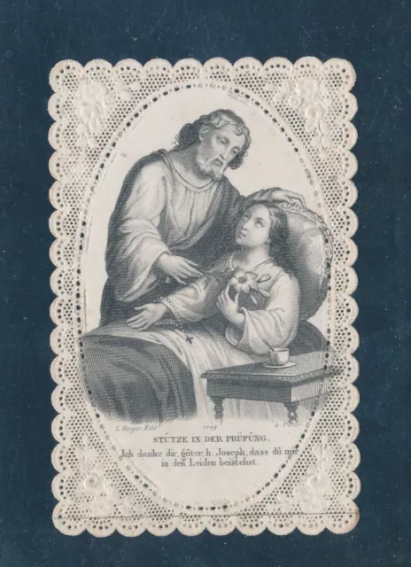 Heiligenbild Stütze in der Prüfung, Holycard, Santino   (3)-(HB7)