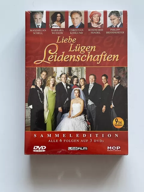 LIEBE LÜGEN LEIDENSCHAFTEN mit Maximilian Schell Alle 6 Teile auf 3 DVDs NEU/OVP