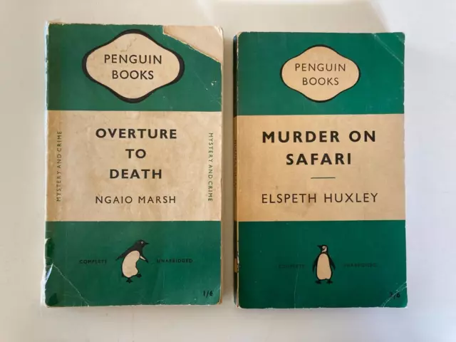 Elspeth  Huxley Ngaio Marsh Green Penguin Crime Books 1949 1958 Murder Death