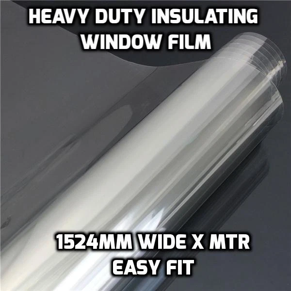 HEAVY DUTY DOUBLE Glazing Insulation Film 1524mm wide DIY By Mtr