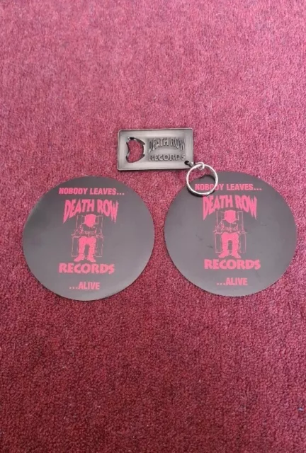 Death Row Records - RARE PROMOTIONAL  Keyring / Bottle Opener + 2 Stickers NEW