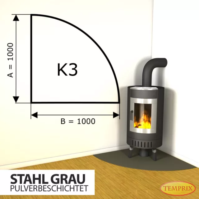 Placa Base Para Chimenea Y Bandeja Para Horno Gris acero